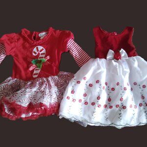 X2 CHRISTMAS DRESSES HOLIDAY OUTFIT YOUNGLAND RARE TOO~GIRLS SIZE 24M 24 MONTHS